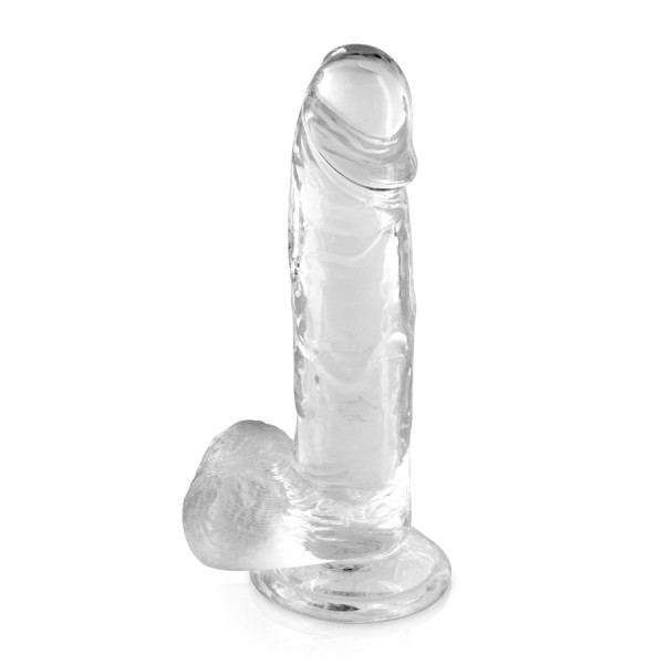 Gode jelly transparent ventouse taille L 20cm 